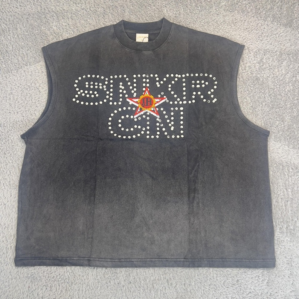 Chrislv‎ Shirt Mens M Gray Sleeveless SNKR CON Jeff Hamilton Sneakercon Graphic